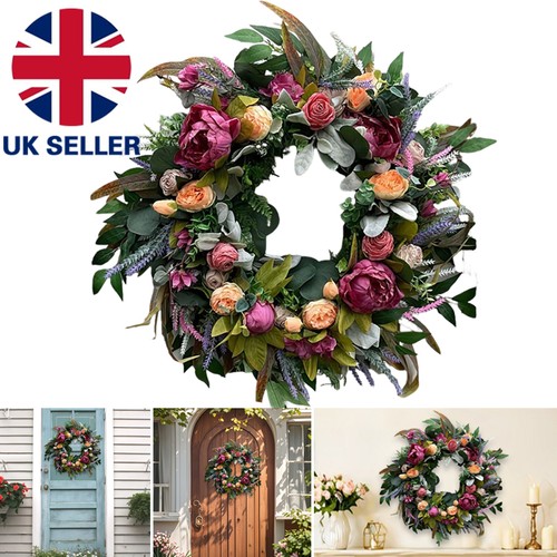 Large artificial flower wreath - artificial,
