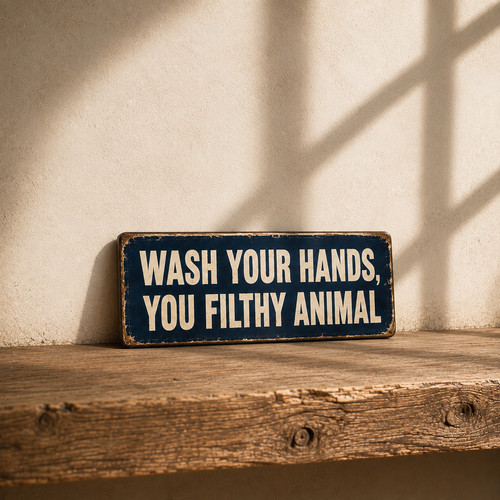 Toilet signs wash your - toilet,