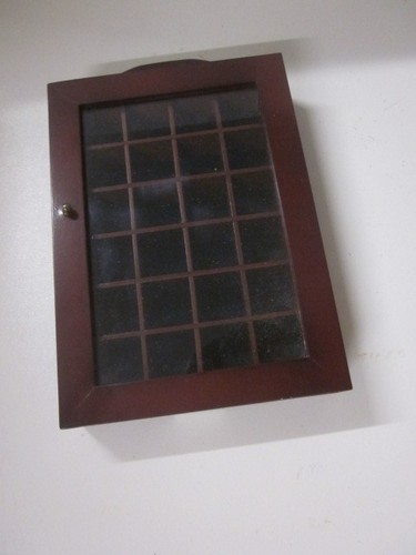 Wooden thimbles display case - display,