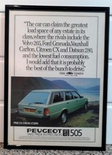 Framed original Classic Car Ad