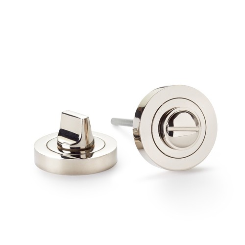 Polished nickel bathroom - bathroom, door