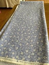 Vintage Laura Ashley Cotton Fabric Remnant Campion Sapphire Blue Patchwork Craft