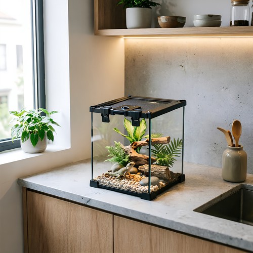 Glass reptile terrarium - glass,