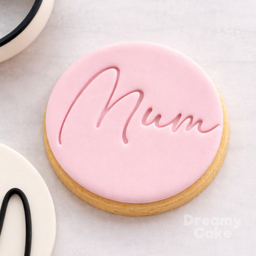 Mum cookie stamp fondant - mum,
