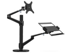 Thingy Club Dual Arm For Monitor & Laptop Mount, Adjustable Desk Mount Stand