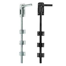 Drop Bolt Gate Garage Door Heavy Duty Long Black Galvanised Garden Metal