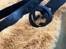 Mens Gucci leather belt 46 Designer Gucci belt