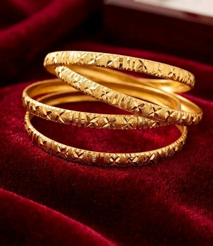 Ethnic bangles 22k gold plated - ethnic,