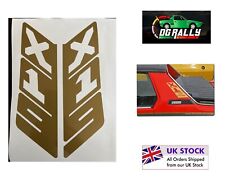 FIAT BERTONE X19 X1/9 PAIR REPRODUCTION 'X19' VERTICAL PILLAR DECAL LOGOS GOLD