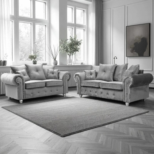 Olympia sofa set grey - sofa,