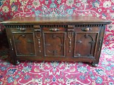  circ 1710 English Oak Coffer Blanket Chest with later Victorian additions 