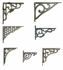 Single Cast Iron Shelf Bracket Antique Rustic Victorian Wall Brackets (10-20cm)