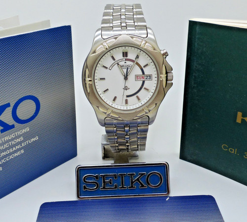 Seiko kinetic day date skj091p - day/date,