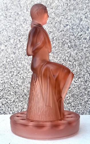 Art deco glass female frog - deco,