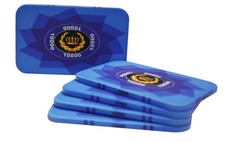  5 pcs LAUREL CROWN CERAMIC RECTANGULAR PLAQUES POKER CHIPS $10000
