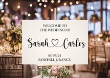 Wedding Welcome Sign, Wedding Decor, A1 A2 A3 Personalised Wedding Sign, Wedding
