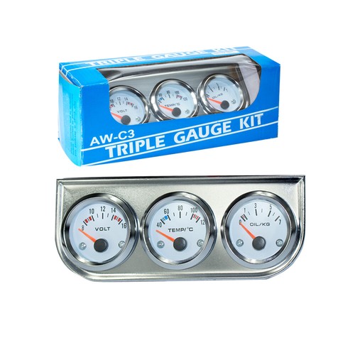 52mm car triple 3 gauge - 52mm,