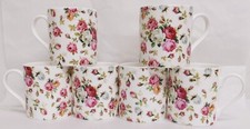 Garden Roses Mugs Set 6 Fine