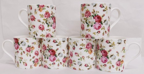 Garden roses mugs set fine - garden,