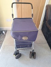 Genuine Sholley 2000 Sholley  Shopping Trolley Aid in Navy Blue Foldable 6 Wheel
