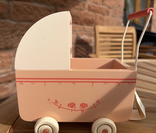 Maileg miniature wooden pram - miniature,