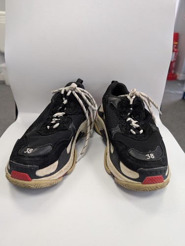 Balenciaga black faux leather - black,