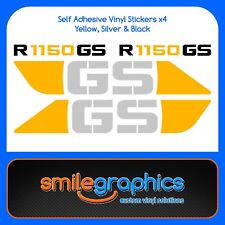 BMW R1150GS Tank & Rear Decals. Yellow Silver Black - Other colours available
