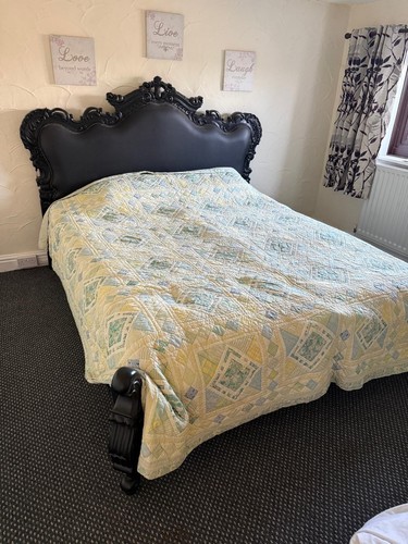Rococo carved french bed frame - french,