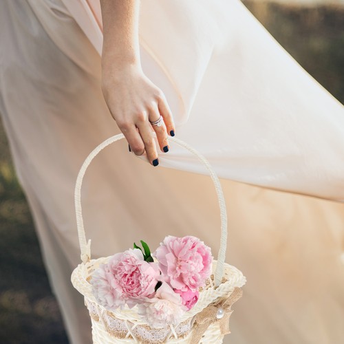 Wedding basket petal storage - wedding,