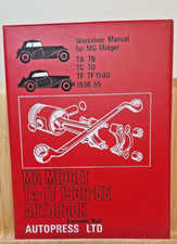 NEW MG MIDGET TA,TB,TC,TD,TF,TF 1500 SERIES,AUTOBOOKS WORKSHOP MANUAL 1936-1955