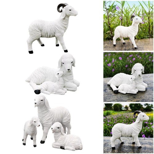 Resin goat figurine flower pot - resin,