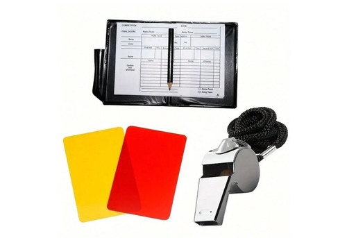 Soccer referee set with - soccer,