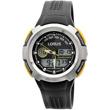 Lorus R2323DX9 - Mens Chronograph Duo Display Watch - Black Resin Strap