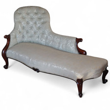 Victorian mahogany chaise - victorian,