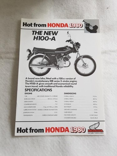 Honda h100 motorcycle - honda,