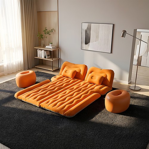 Double flocked camping - double, airbed
