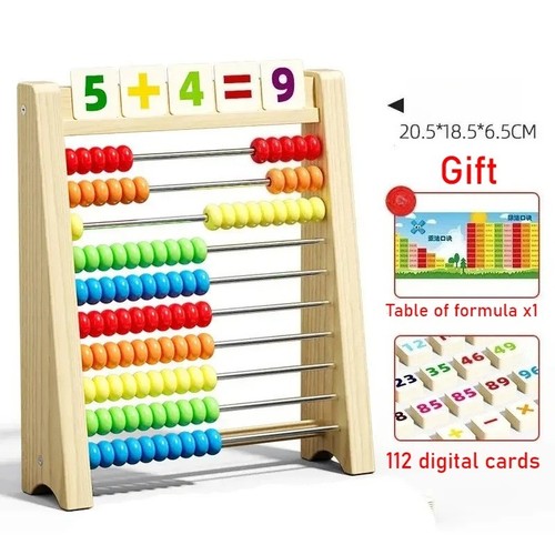 Wooden abacus counting frame - wooden,