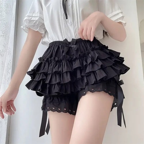 Women pleated bloomers shorts - pleated,