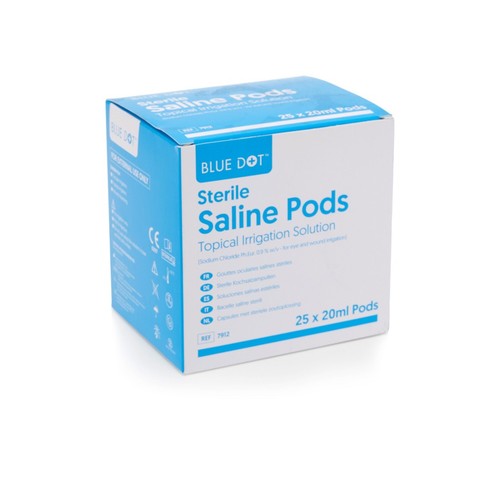 Blue dot sterile saline - dot,