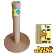 Tall Large Cat Scratching Post 91CM Strong Natural Sisal Pole Heavy Duty Base