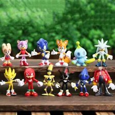 Sonic the Hedgehog Model Figures Toy Set Birthday Gift 6 or 12 Pieces 5-6 cm
