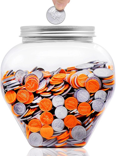 Large coin bank jar 8 - large,