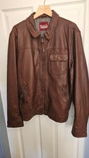 Superdry Buffalo Leather Jacket – Brown – Size Large – Worn Once – RRP £250