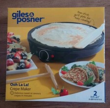 Giles & Posner 12" Crepe Maker 30cm Pancake Dosa, 1300W, Non-stick cooking plate