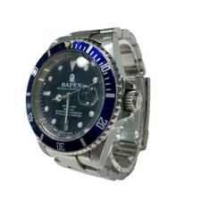 BAPE OG Bapex Wrist Watch Silver Blue Nigo Era