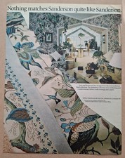 Sanderson Fabrics,Wallcoverings & Carpets Original UK Press Advert 1978