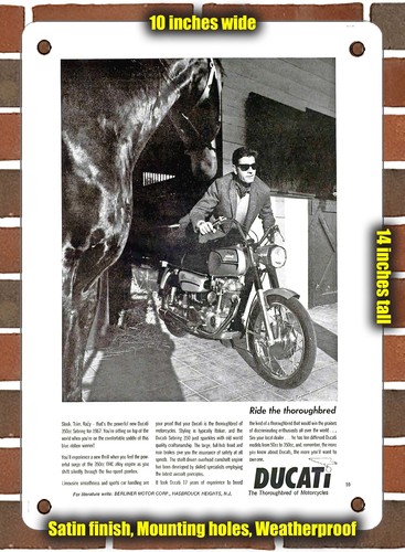 Metal sign 1967 ducati - -,