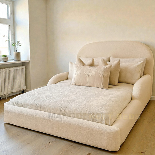 Teddy bouclé fabric kids bed - bouclé,