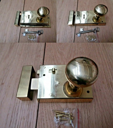 Rim lock door knob handle - rim,