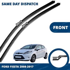 Front Windscreen 26" 16" Flat Aero Wiper Blades Pair for Ford Fiesta 08-17